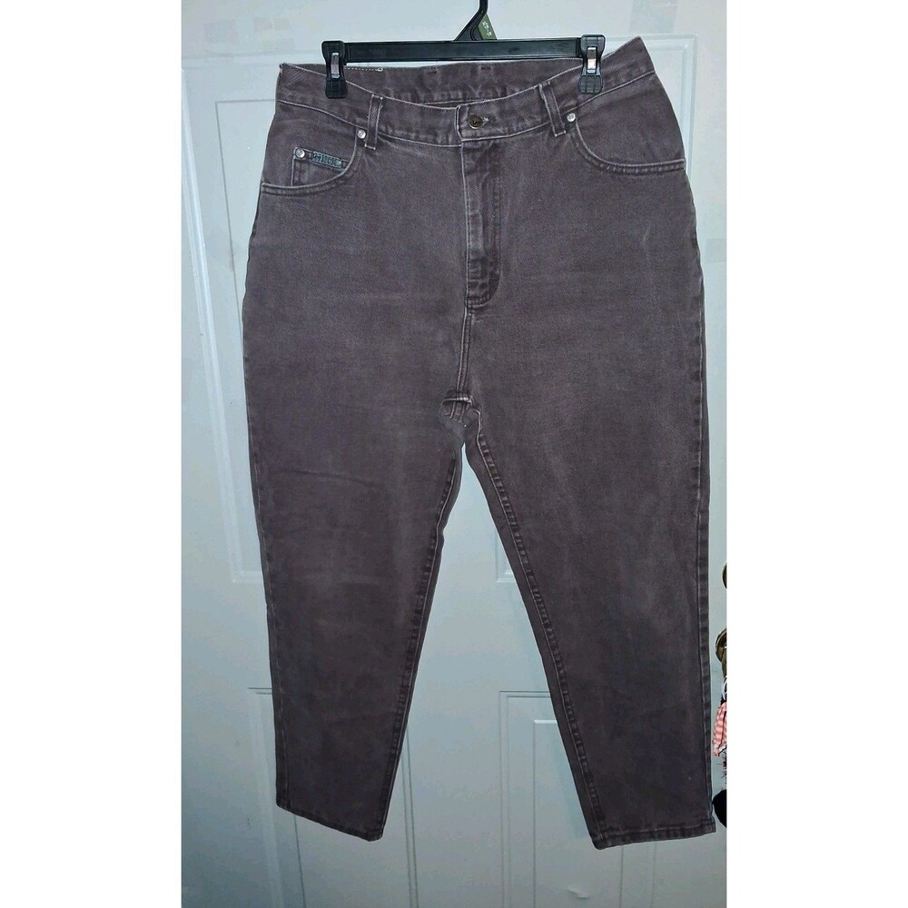 Vintage Lee Riveted Jeans Womens 16 Pet Brown High Rise Tapered Mom Denim USA